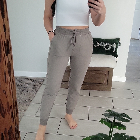 Rachel Zoe Pants - Rachel Zoe Taupe Drawstring Jogger Pants